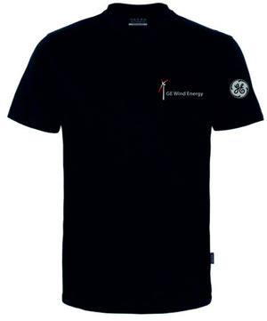 Schwarzes Arbeitsshirt GE T.SHIRT in Größe VP mit Rundhalsausschnitt und verstärkten Nähten.