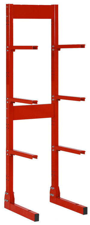 Kragarmregal KRAGARMRGL-7 mit stabilen, höhenverstellbaren Armen zur Lagerung von Langgütern.