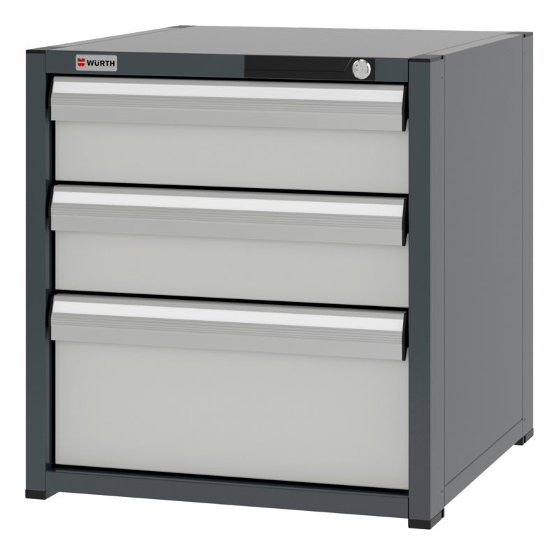 System-Schubladenschrank-SLSHRNK-8.6-H615-3SL-RAL7035 - Marktplatz24
