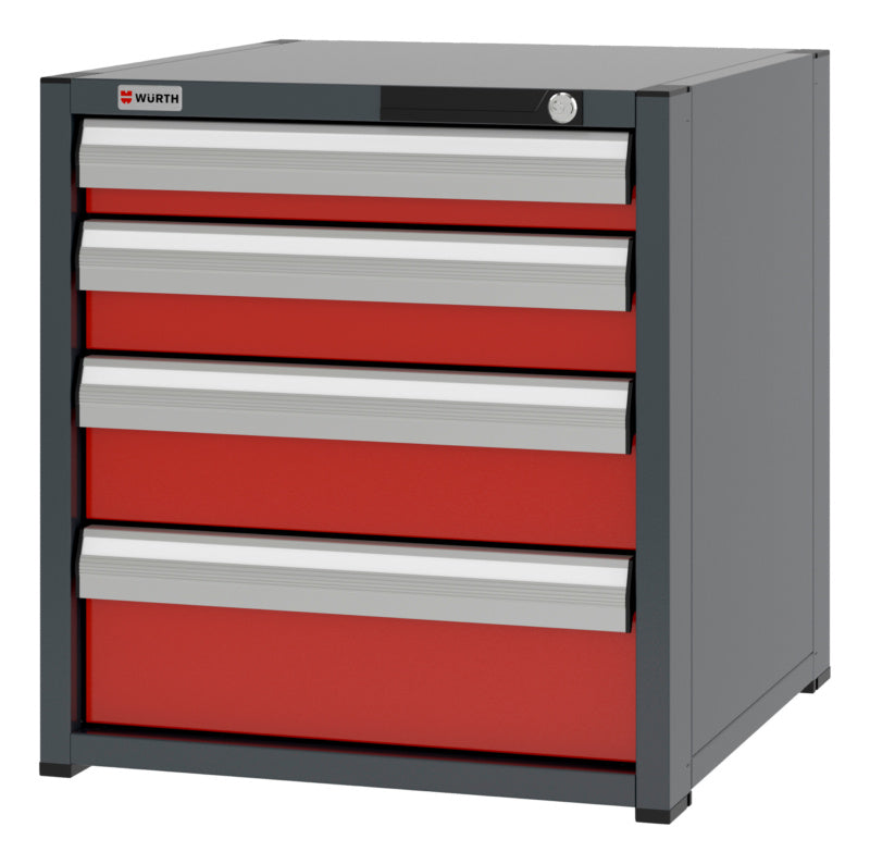 System-Schubladenschrank-SLSHRNK-8.6-H615-4SL-RAL3020 - Marktplatz24