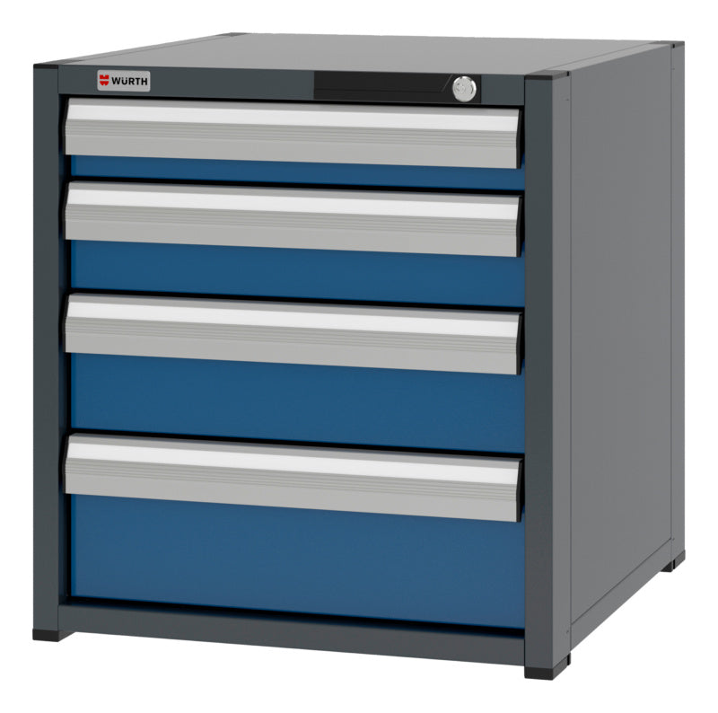 System-Schubladenschrank-SLSHRNK-8.6-H615-4SL-RAL5010 - Marktplatz24