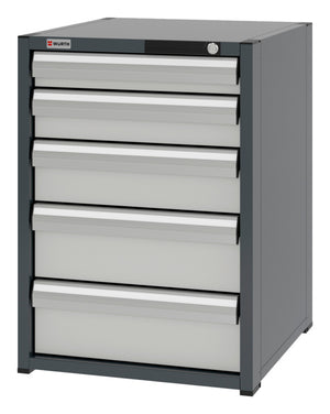 System-Schubladenschrank-SLSHRNK-8.6-H795-5SL-RAL7035 - Marktplatz24