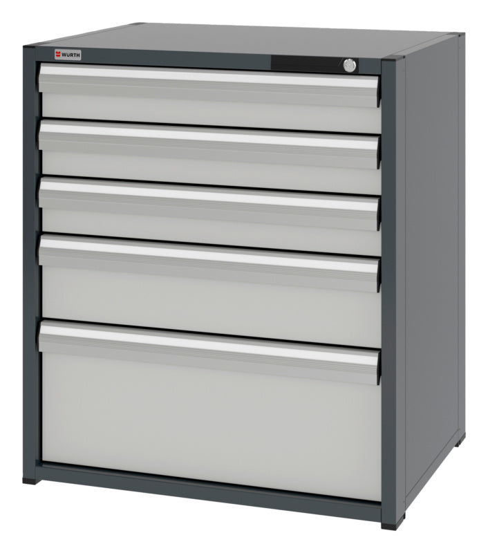 System-Schubladenschrank-SLSHRNK-12.6-H915-5SL-RAL7035 - Marktplatz24