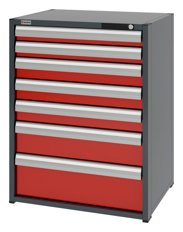 System-Schubladenschrank-SLSHRNK-12.6-H1035-7SL-RAL3020 - Marktplatz24