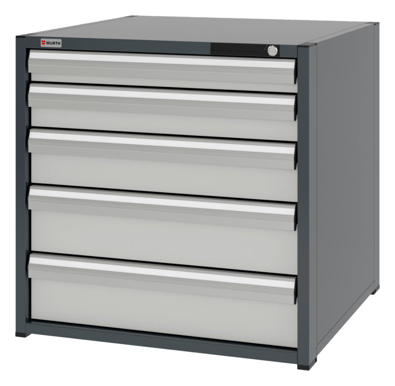 System-Schubladenschrank-SLSHRNK-12.8-H795-5SL-RAL7035 - Marktplatz24