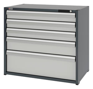 System-Schubladenschrank-SLSHRNK-16.6-H915-5SL-RAL7035 - Marktplatz24