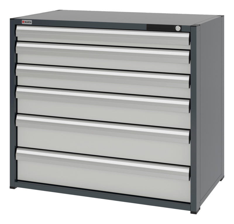 System-Schubladenschrank-SLSHRNK-16.6-H915-6SL-RAL7035 - Marktplatz24