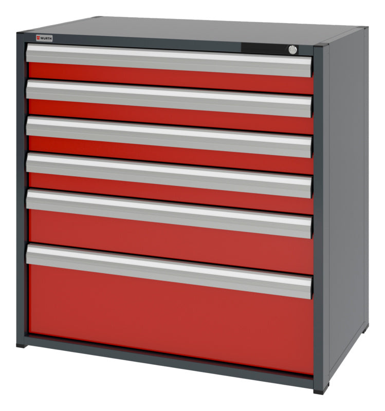 System-Schubladenschrank-SLSHRNK-16.6-H1035-6SL-RAL3020 - Marktplatz24