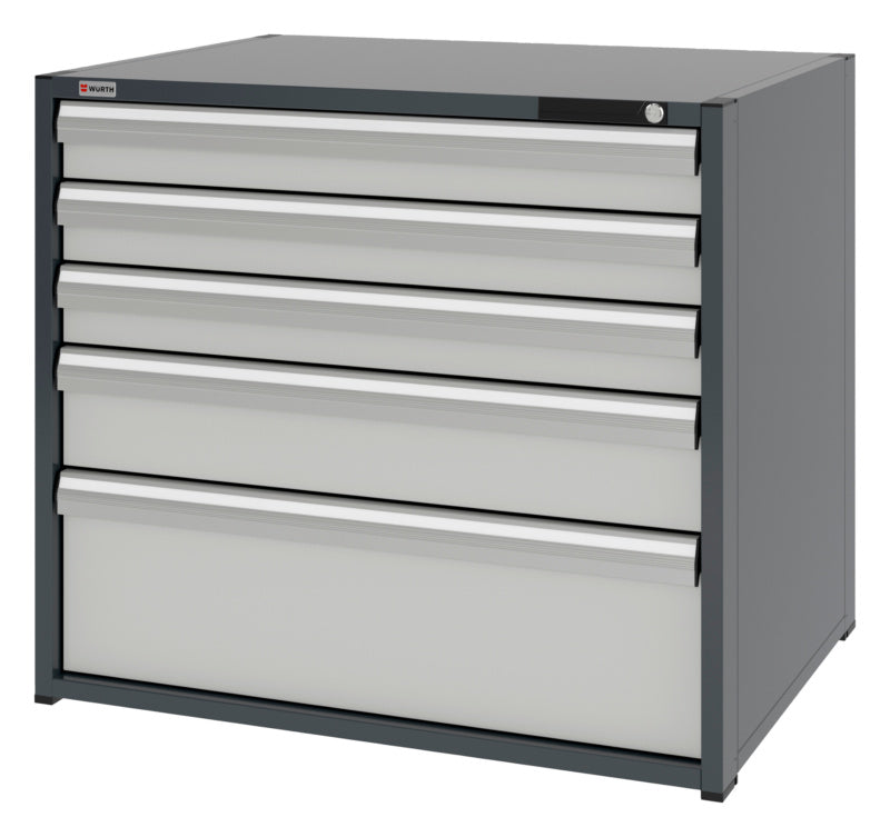 System-Schubladenschrank-SLSHRNK-16.8-H915-5SL-RAL7035 - Marktplatz24