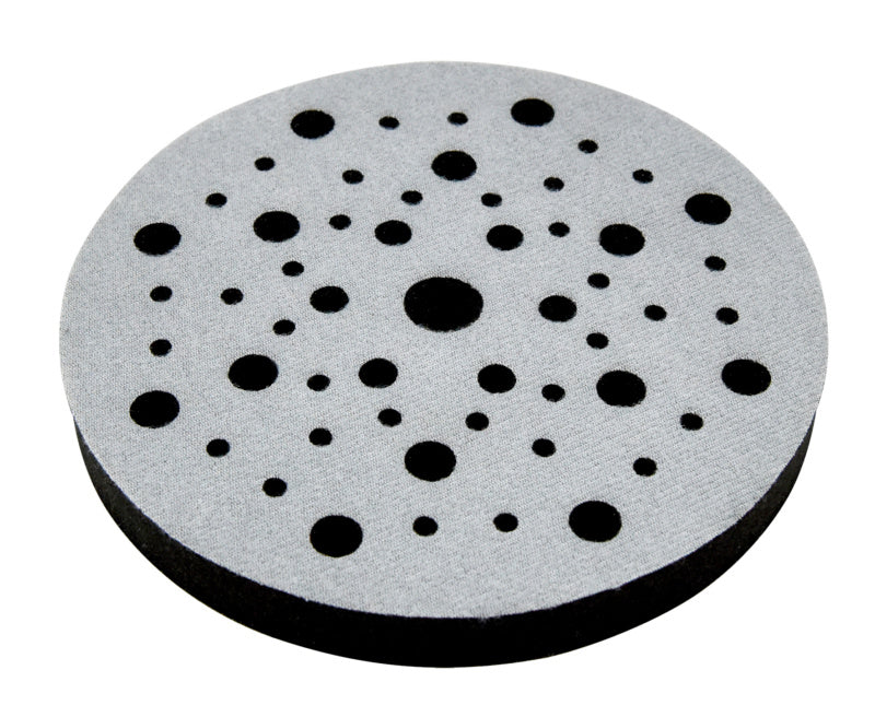 Schaumadapter Schleifpad mit 150 mm Durchmesser und Klettverschluss für Schleifmaschinen.