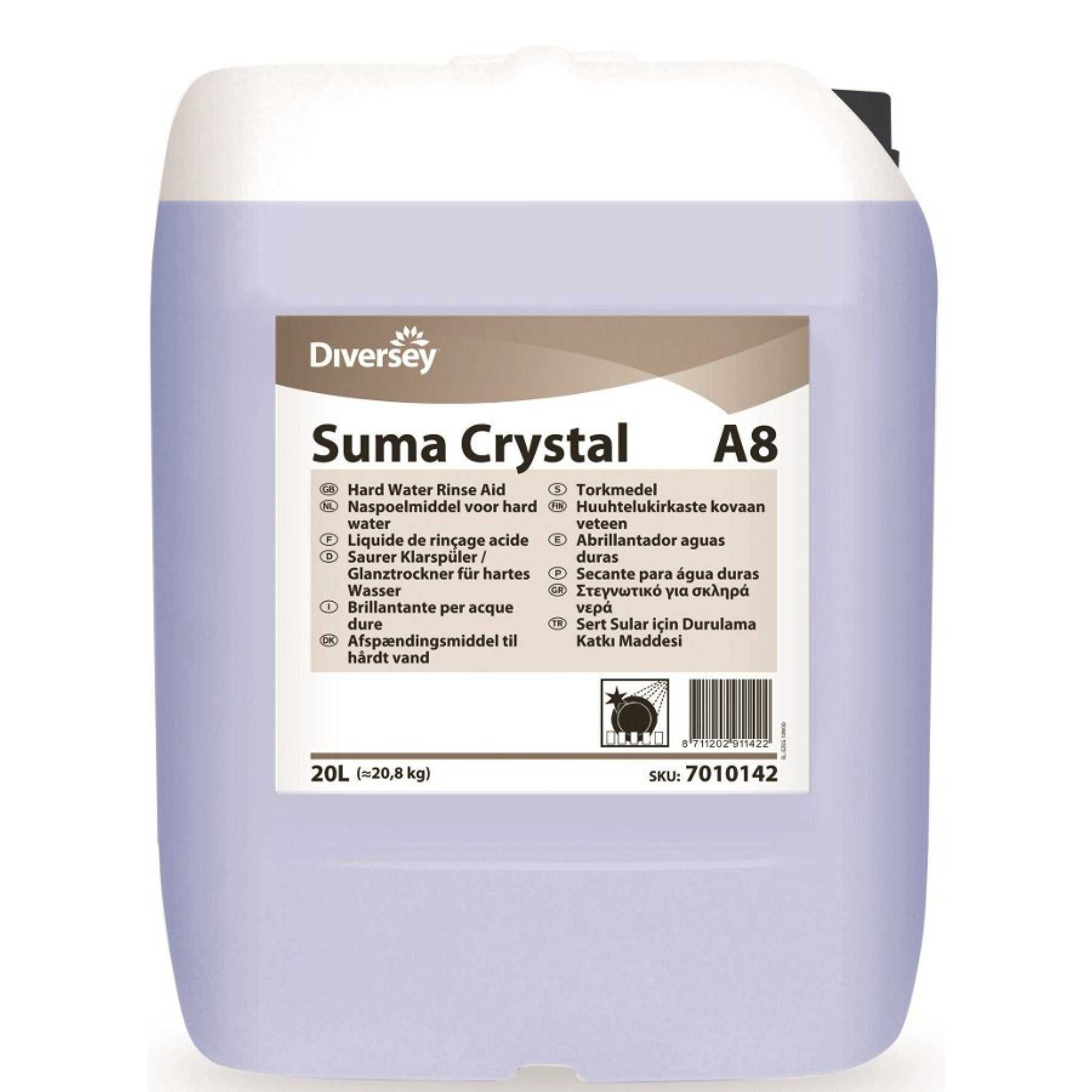 Suma Crystal A8 20L Kanister hochwirksames Spülmittel für gewerbliche Großküchen umweltfreundlich und konzentriert