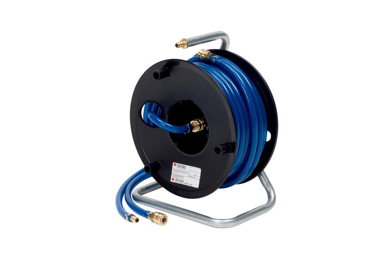Druckluftschlauch DLSCHLTROM mit 20 m Länge und automatischem Aufroller in robuster Bauweise.