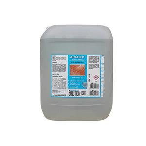 10L Kanister mit Alkallo Steinreinigung für effektive Steinoberflächenreinigung.