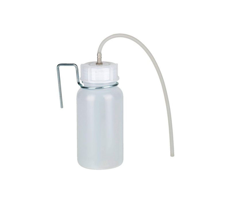 Auffangflasche für Bremsflüssigkeit mit VP 1 Einheit, transparent mit Messskala.