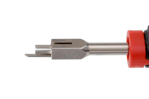 Entriegelungswerkzeug f. zwei Rasten-ENTRIGLWZG-2RASTE-SLK-(1578K-2)-2,8MM     Verpackungsinhalt    1 Einheit