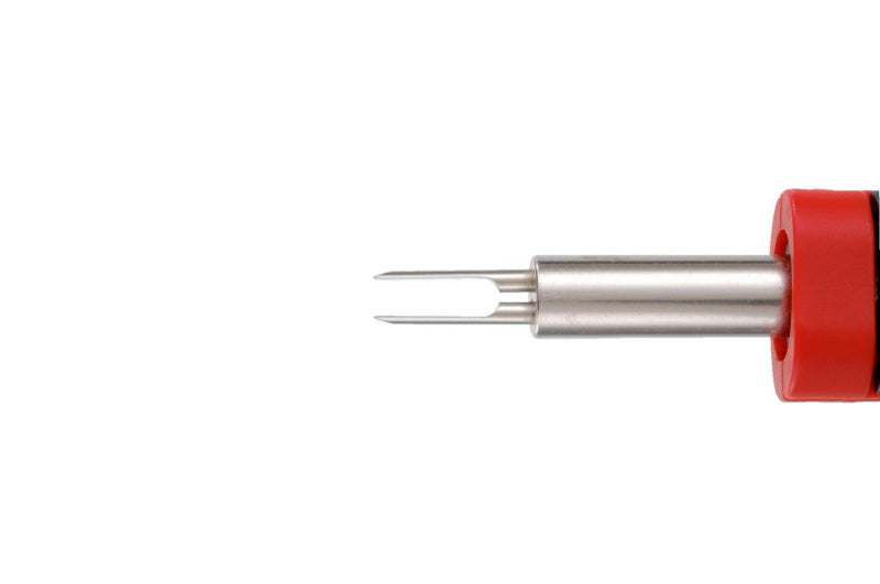 Entriegelungswerkzeug f. zwei Rasten-ENTRIGLWZG-2RASTE-MCP-4,8MM-6,3MM     Verpackungsinhalt    1 Einheit