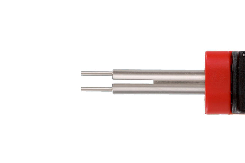 Entriegelungswerkzeug f. zwei Rasten-ENTRIGLWZG-2RASTE-DUCON-4,8MM-6,3MM     Verpackungsinhalt    1 Einheit