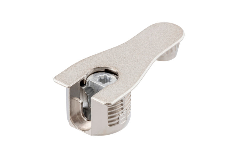 Metallischer Systemverbinder SYSVERB-SV20E-ZD für stabile Möbelverbindungen in Holz und Spanplatten.