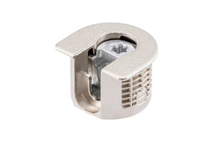 Systemverbinder SYSVERB-SV20E-ZD in silberner Farbe, geeignet für Möbelbauprojekte.