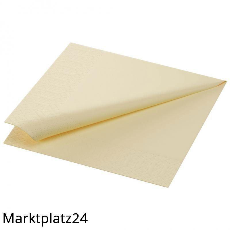 Zelltuch-Serviette, 33x33cm, 1lg, 1/4 Falz, cream, 6x500 St. - Marktplatz24