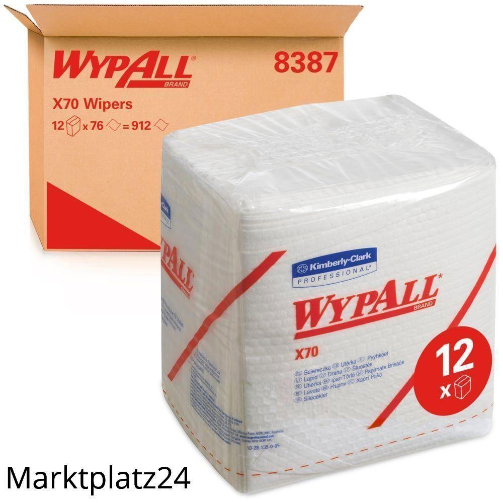 X70 Wischtuch 1/4 gef.,weiß, geprägt, 31,5x33cm, 12x76 Bl. - Marktplatz24