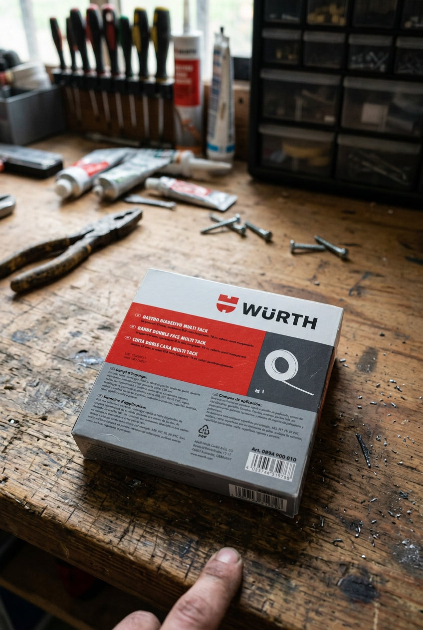Würth Doppelseitiges Befestigungsband Transparent 19 mm x 10 m | BEFBA-DP-MULTITACK