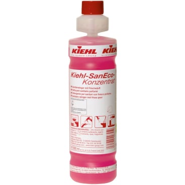 Kiehl-SanEco Konzentrat in 1 Liter Flasche für vielseitige, umweltfreundliche Oberflächenreinigung.
