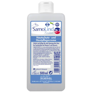 500ml Flasche von Samolind Sensitive 2in1 für sanfte Reinigung und Pflege sensibler Haut.