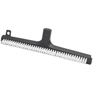 Schwarzer Wasserschieber mit Borsten und Gummilippe, 43 cm breit.