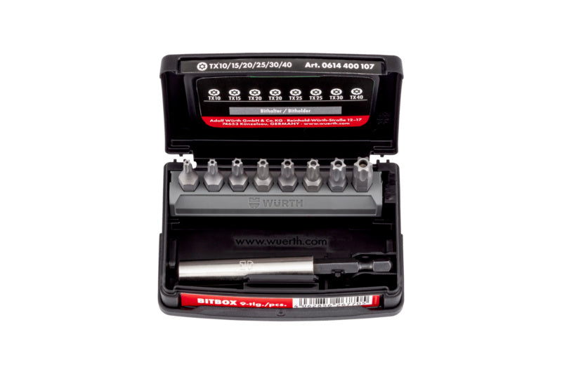 Bit TX Sortiment-BIT-TX-SET-(10-40)-LO-9TLG     Verpackungsinhalt    10 Einheit