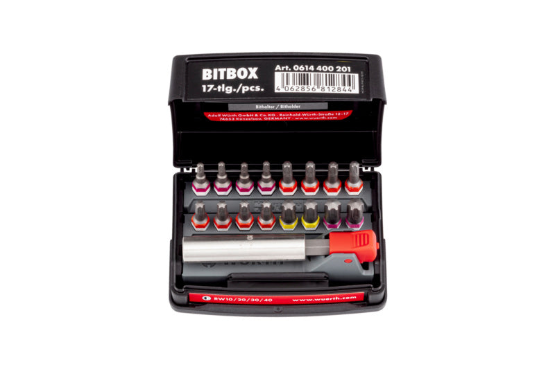 Bit RW Abtrieb Sortiment-BIT-RW-SORT-10/20/30/40-17TLG     Verpackungsinhalt    1 Einheit
