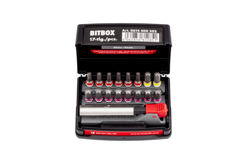 Bit RW Abtrieb Sortiment-BIT-RW-SORT-20/30/40-17TLG     Verpackungsinhalt    1 Einheit