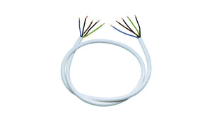 Zwei Meter lange Endhülsen zur sicheren Verbindung von Herd und Stromversorgung, fünf Einheiten.