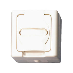 Weißer Schalt- und Steuerungskontakt mit 16A und 250V, ideal für Elektroinstallationen.