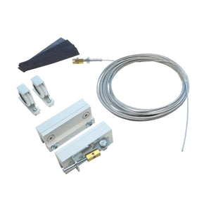 Schiebetürbeschlag-Zubehör-Set mit Schienen und Laufrollen für einfache Türmontage.