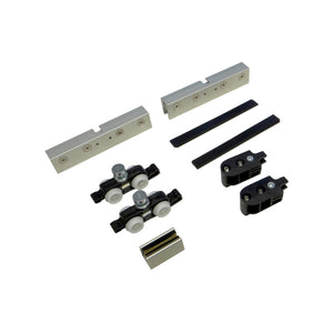 Schiebetürbeschlag für Zimmertüren, robust mit neutraler Ausführung für einfache Montage.