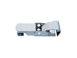 A metal spanner for securing tarpaulins, featuring adjustable clamps and sturdy construction.