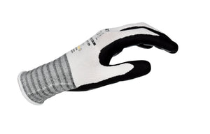 Gestrickter Schutzhandschuh mit Beschichtung, robust und umweltfreundlich, ideal für verschiedene Anwendungen.