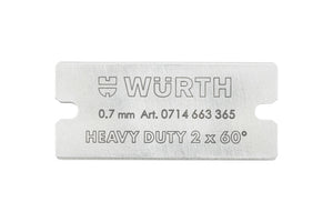 Schaber Zubehör-ERSAKLI-(2X60GRD)-B40MM-F.HEAVY-DUTY     Verpackungsinhalt    100 Einheit