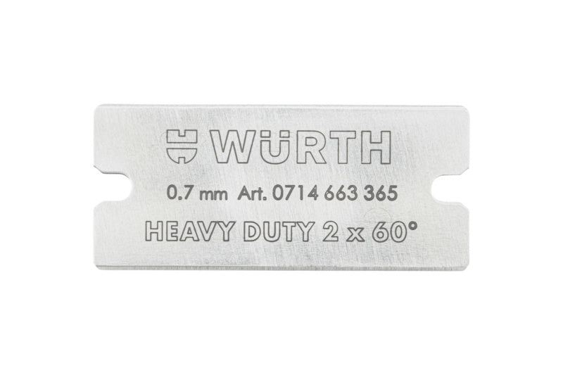 Schaber Zubehör-ERSAKLI-(2X60GRD)-B40MM-F.HEAVY-DUTY     Verpackungsinhalt    100 Einheit