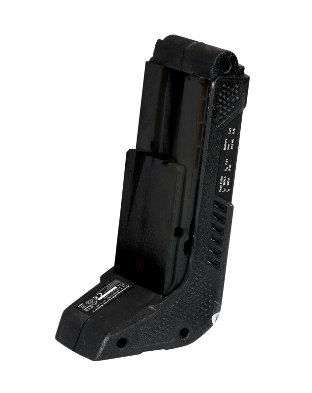 A compact Akku-Liion F.Easypuller VP 1 unit with a sleek design and ergonomic handle.