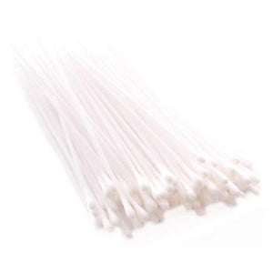 Wattestäbchen 150 mm mit hochwertiger Baumwolle und stabilem Kunststoffgriff, 100 Stück Packung von AMPRI für sanfte Reinigung und vielseitige Anwendung