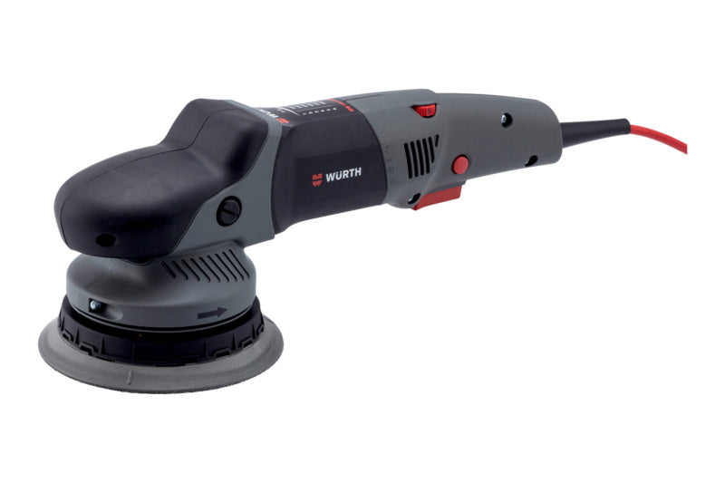 Elektro Poliermaschine mit ergonomischem Griff und stufenloser Drehzahlregelung.