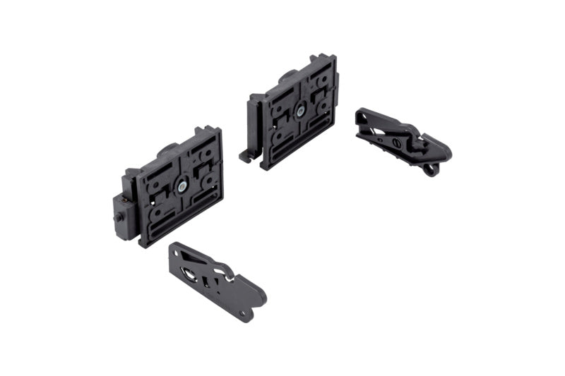 Das Unterflurführung-Zubehör AUSZGARET-DYNAPRO-SET besteht aus robusten, präzisen Komponenten.