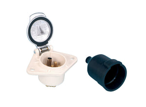 A 7-pin 24V screw connector with a sturdy design for secure electrical connections.