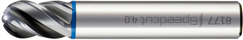 Vollradiusfräser VLRADIFRS HPC 4.0 mit 4,0 mm Durchmesser und robuster Bauweise für Metallbearbeitung.