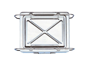 A gray cable junction box with eight input/output ports for electrical connections.