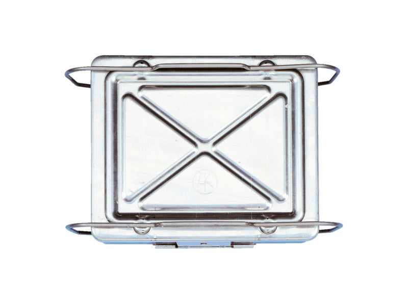 A gray cable junction box with eight input/output ports for electrical connections.