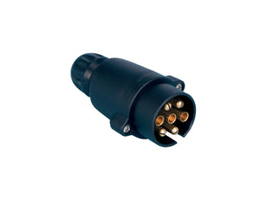 Stecker KST 7-polig 12V in schwarzem Kunststoffgehäuse, 5 Einheiten sichtbar.