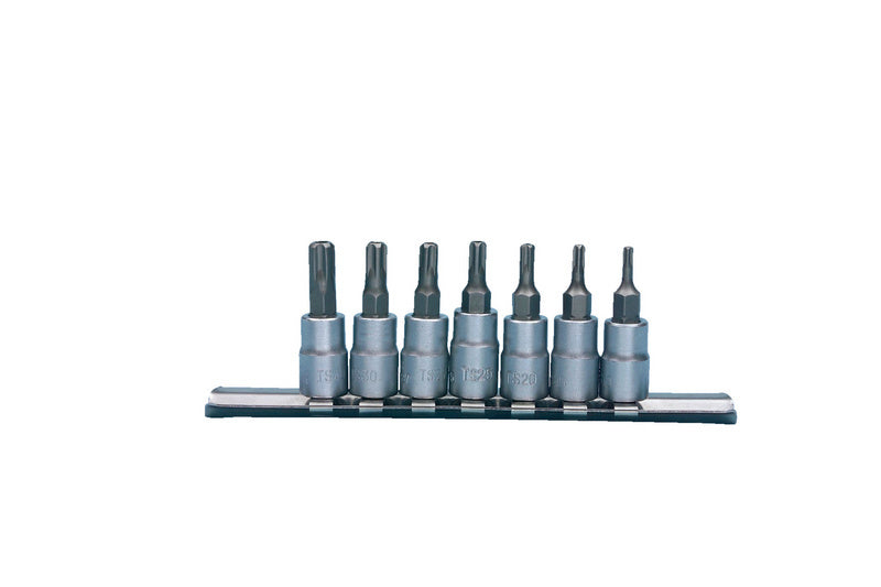 Steckschlüssel 1/4 Zoll Sortiment/Set-STESHSL-SORT-1/4ZO-5STERN-LOCH-7TLG     Verpackungsinhalt    1 Einheit